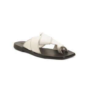 CAVERLEY SHOES White Leather Don Slides